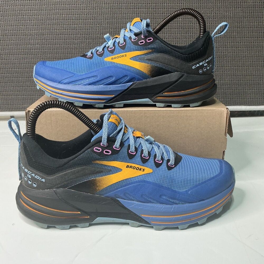 Brooks Cascadia 16 Women's Trail Running Shoes Size 8 Blue/Black Lightweight